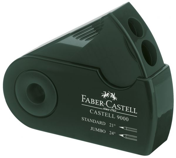 ASCUTITOARE PLASTIC DUBLA SLEEVE VERDE FABER-CASTELL [4]
