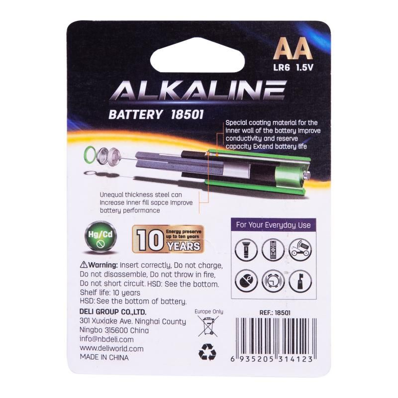 Baterii R6 (AA) Alcaline 4Buc/set Deli [2]