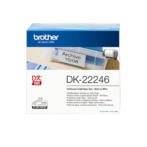 Brother DK-22246, Rolă continuă de hârtie pentru etichete originală – negru pe alb, lățime de 103mm [2]