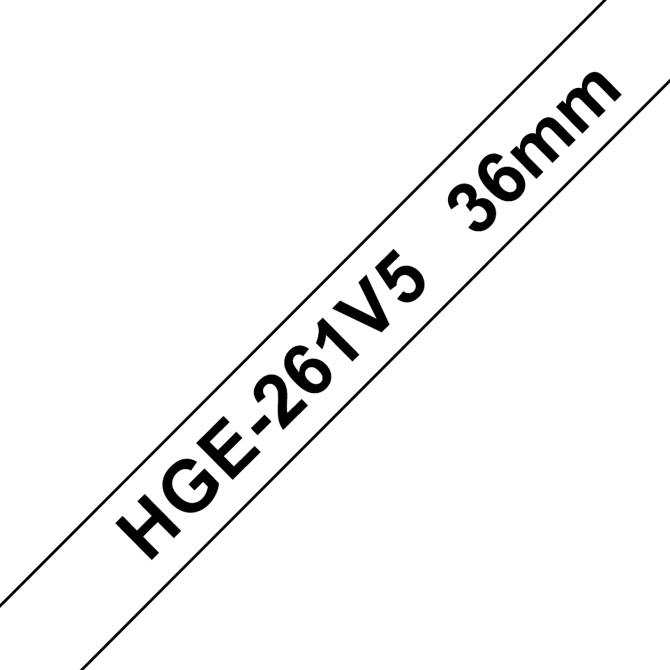 Brother HGe-261V5 Casetă cu Bandă Etichete HG 24mm, Negru pe Argintiu - Etichetare Elegantă și Durabilă [1]