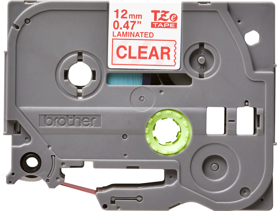 Brother TZe-132 Bandă Etichete Laminată 12mm, Roșu pe Transparent - Etichetare Elegantă și Durabilă [2]