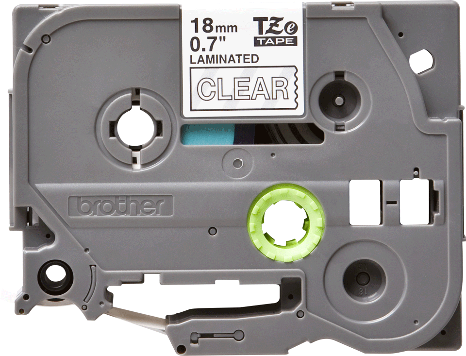 Brother TZe-145, Bandă Etichete Laminată, alb pe transparent, 18mm [2]