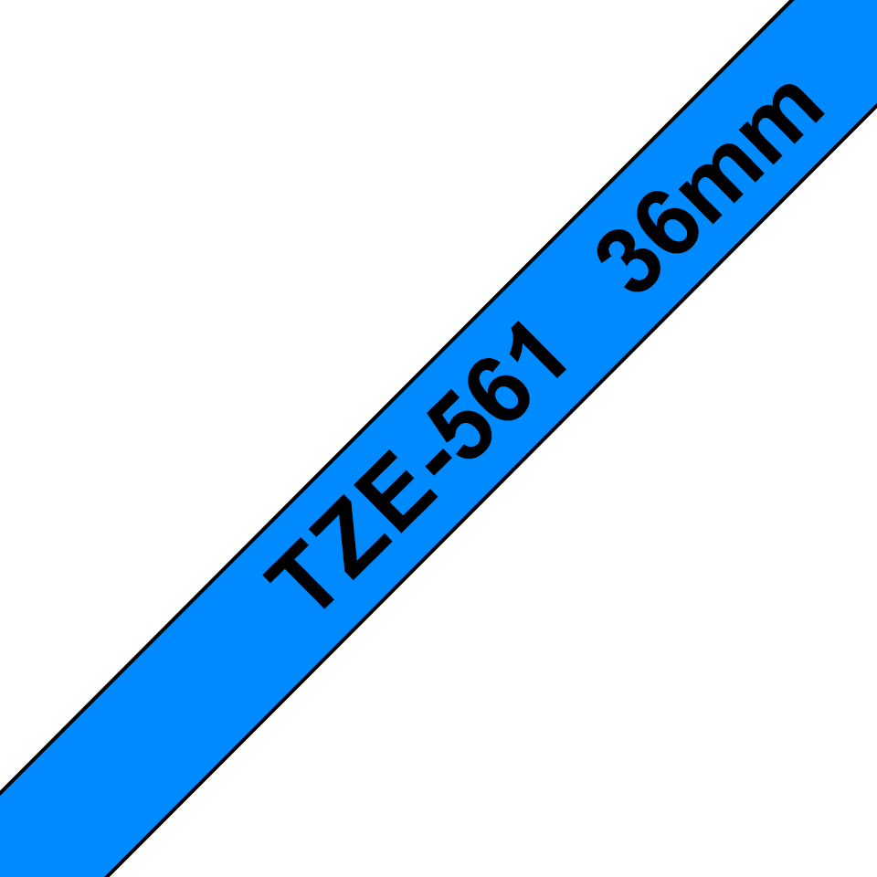 Brother TZe-561 Bandă Etichete Laminată 36mm, Negru pe Albastru - Etichetare Clară și Rezistentă [1]