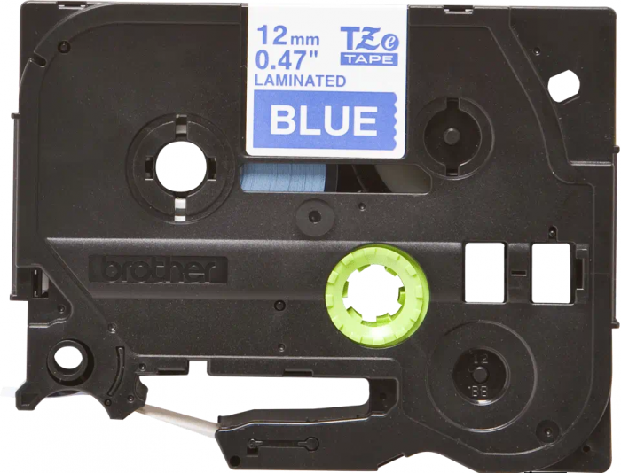 Brother TZe-535, Bandă  Etichete Laminată, alb pe albastru, 12mm [4]