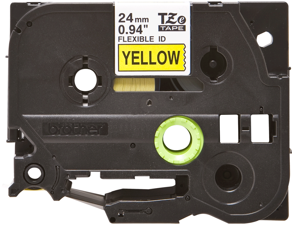Brother TZe-FX651 Bandă Etichete Laminată Flexibilă ID 24mm, Negru pe Galben - Etichetare Vizibilă și Flexibilă [2]