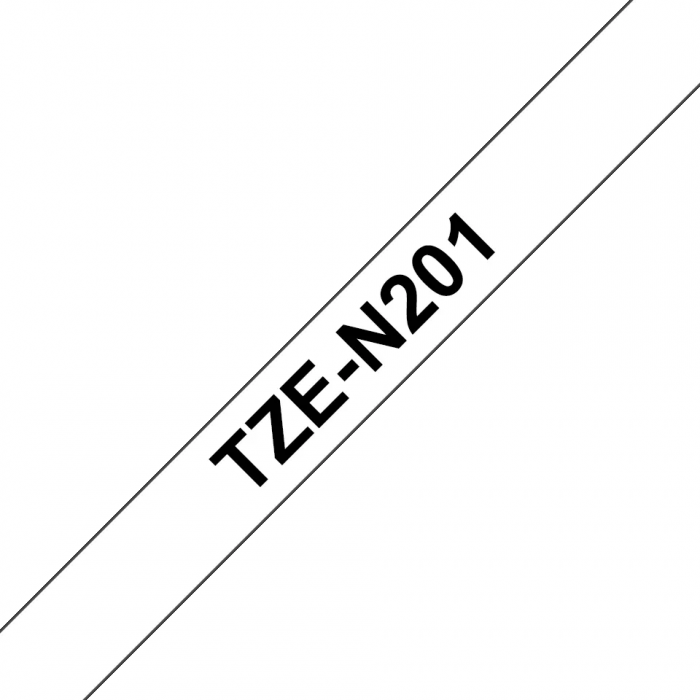 Brother TZe-N201, Bandă Etichete Nelaminată, negru pe alb, 3.5mm [4]