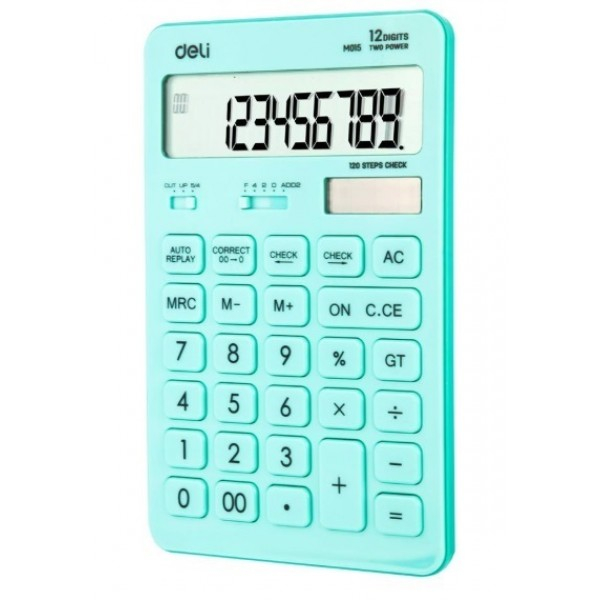 Calculator Birou 12 Digits Bleu Pastel Deli [1]