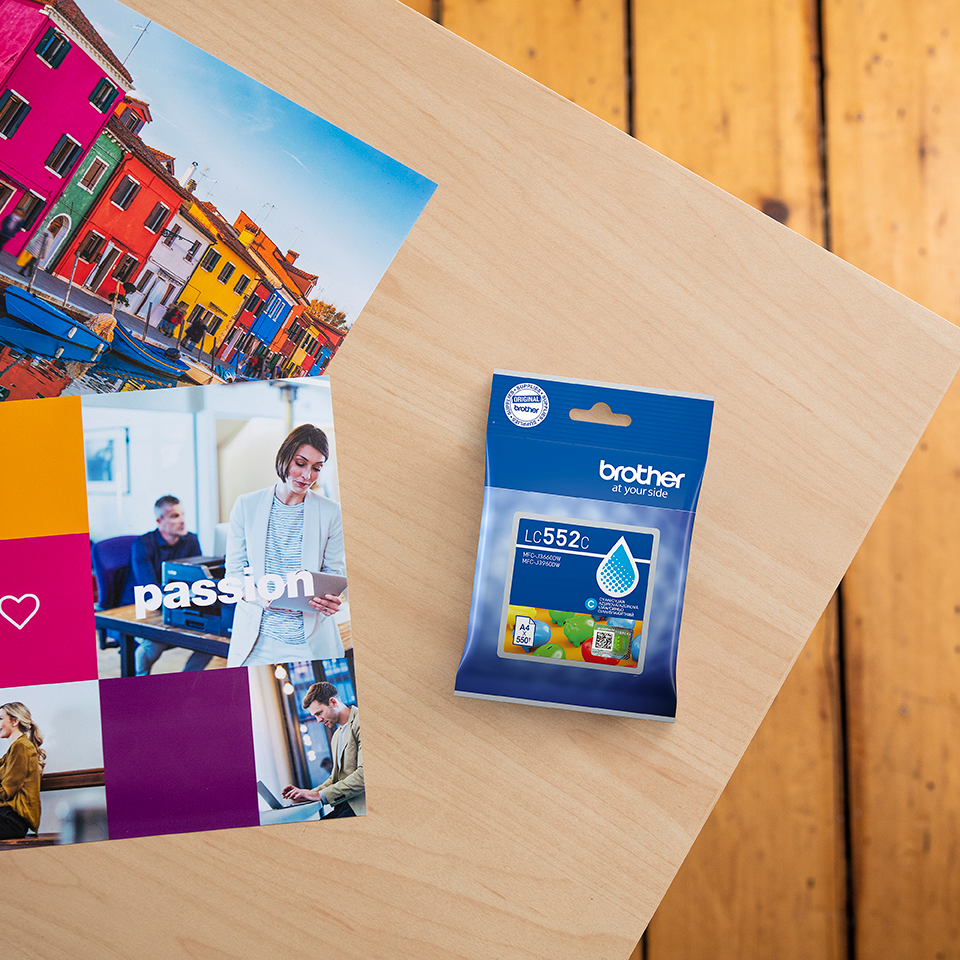 Cartuș de cerneală Brother LC552C original – Cyan [4]