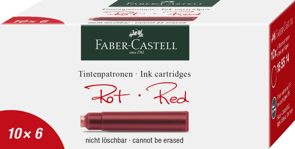 CARTUSE CERNEALA MICI ROSII 6 BUC/CUTIE FABER-CASTELL [2]