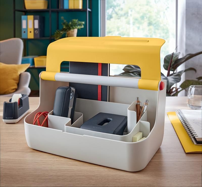 CUTIE PORTABILA CU ORGANIZATOR 36*19*21CM GALBEN CHIHLIMBAR COSY LEITZ [2]