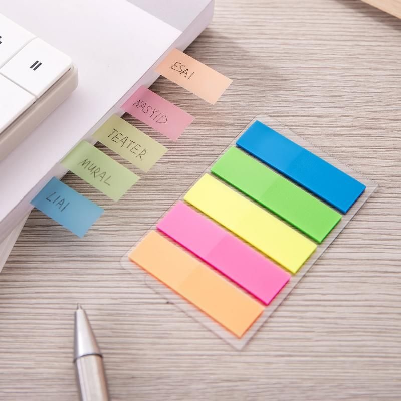 Index Adeziv Plastic 12X44mm Set 5 Culori Deli [4]
