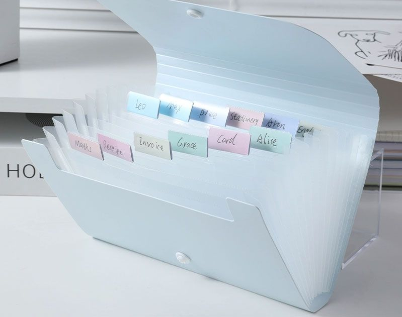 MAPA PLASTIC A6 12 SEPARATOARE PASTEL DELI [2]