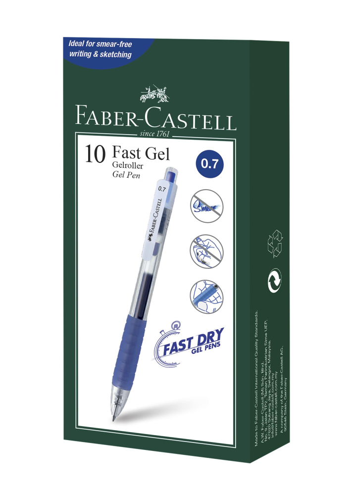 PIX CU GEL 0.7MM FAST GEL ALBASTRU FABER-CASTELL [3]