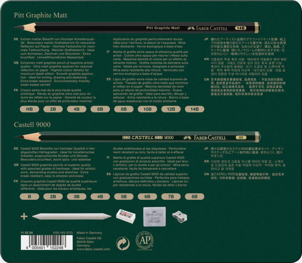 SET 20 BUC CREION GRAFIT MAT + CASTELL 9000 FABER-CASTELL [5]