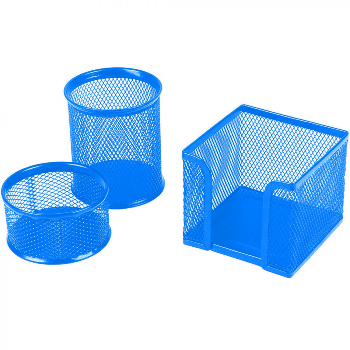 Set 3 Piese Suport Birou Metalic Mesh MAS - Organizator de Accesorii pentru Birou [5]
