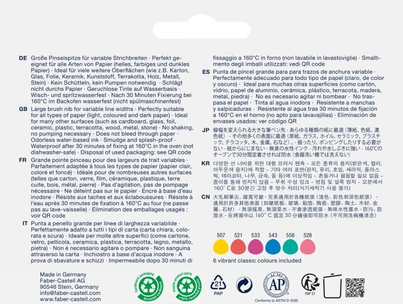 SET 6 MARKERE CREATIVE GOLDFABER HOLIDAY VIBES B FABER-CASTELL [2]