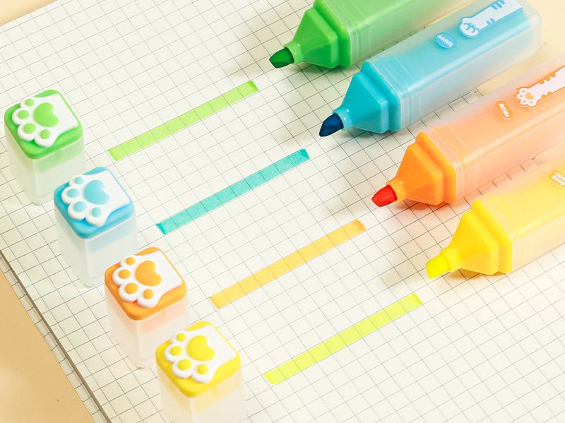 Textmarker Set 4 Forma Patrata Cats Deli [3]