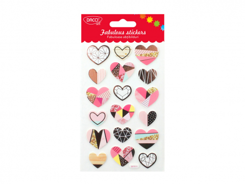 Articole Creative și Craft - Abtibild - AB049 Inimi Fabuloase DACO
