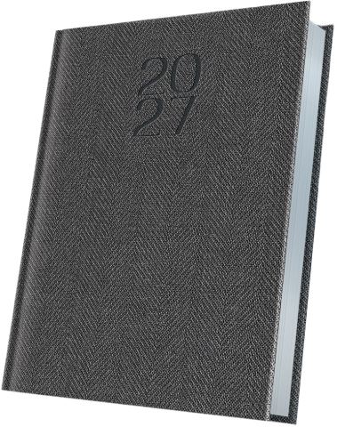 Papetărie / Birotică - Agendă datată 2027 Herlitz Premium Deluxe Bard A5, Folio Argintiu, Gri