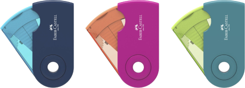 Ascuţitori - ASCUTITOARE PLASTIC DUBLA SLEEVE TREND 2019 FABER-CASTELL