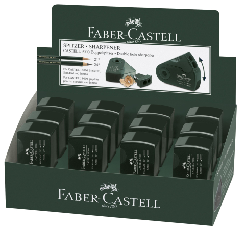 ASCUTITOARE PLASTIC DUBLA SLEEVE VERDE FABER-CASTELL [2]