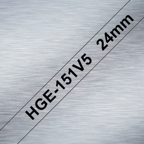 Benzi Brother P-Touch - Brother HGe-151V5 Casetă cu Bandă Etichete HG 24mm, Negru pe Transparent - Etichetare Clară și Durabilă