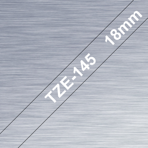 Benzi Brother P-Touch - Brother TZe-145, Bandă Etichete Laminată, alb pe transparent, 18mm