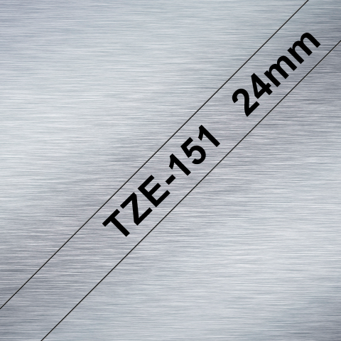 Benzi Brother P-Touch - Brother TZe-151 Bandă Etichete Laminată 24mm, Negru pe Transparent - Etichetare Clară și Durabilă