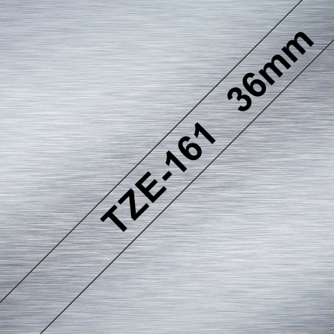 Benzi Brother P-Touch - Brother TZe-161 Bandă Etichete Laminată 36mm, Negru pe Transparent - Etichetare Clară și Durabilă