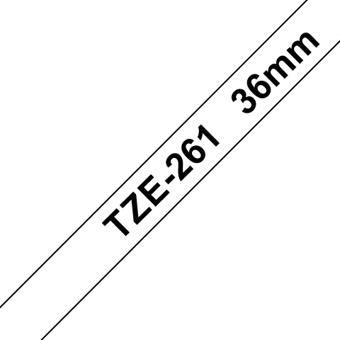 Benzi Brother P-Touch - Brother TZe-261 Bandă Etichete Laminată 36mm, Negru pe Alb - Etichetare Clară și Profesională