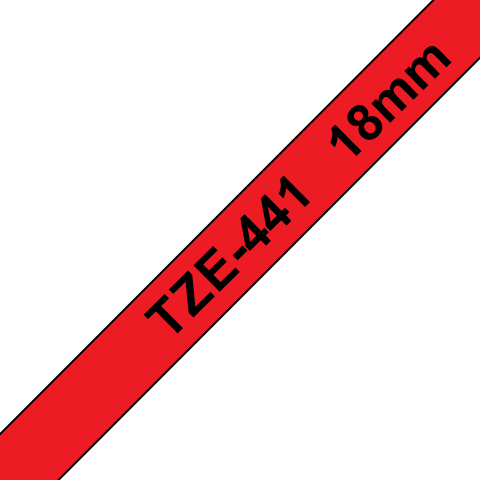 Benzi Brother P-Touch - Brother TZe-441, Bandă Etichete, negru pe roșu, 18mm