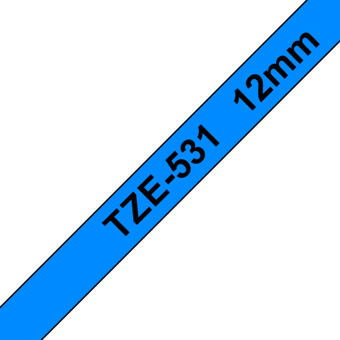 Benzi Brother P-Touch - Brother TZe-531, Bandă Etichete Laminată, negru pe albastru, 12mm
