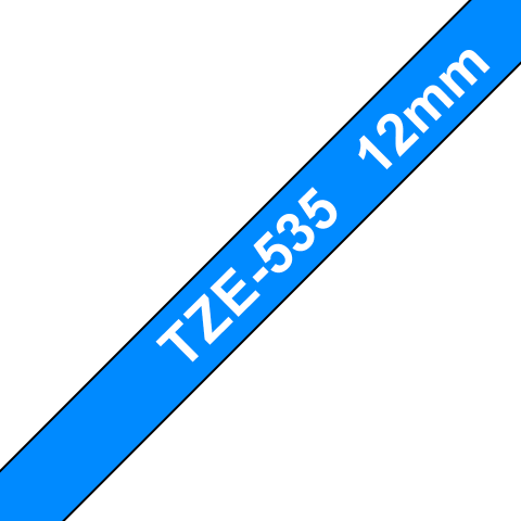 Benzi Brother P-Touch - Brother TZe-535, Bandă  Etichete Laminată, alb pe albastru, 12mm