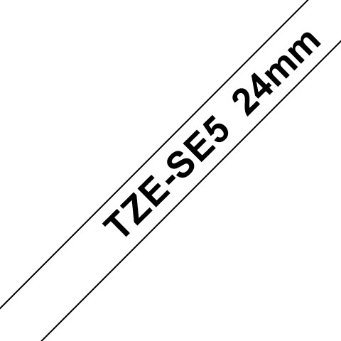 Benzi Brother P-Touch - Brother TZe-SE5 Bandă de Securitate 24mm, Negru pe Alb - Etichetare Sigură și Clară