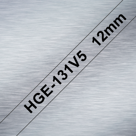 Benzi Brother P-Touch - Brother HGE-131V5 Bandă Etichete HG 12mm, Negru pe Transparent - Etichetare Clară și de Înaltă Calitate