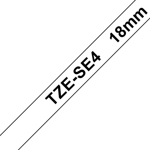 Benzi Brother P-Touch - Brother TZe-SE4, Bandă de securitate Laminată, negru pe alb, 18mm