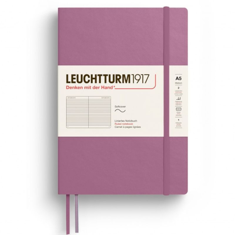 Rechizite Școlare - Caiet A5 DR. Cop. Flex. Dusty Rose Leuchtturm