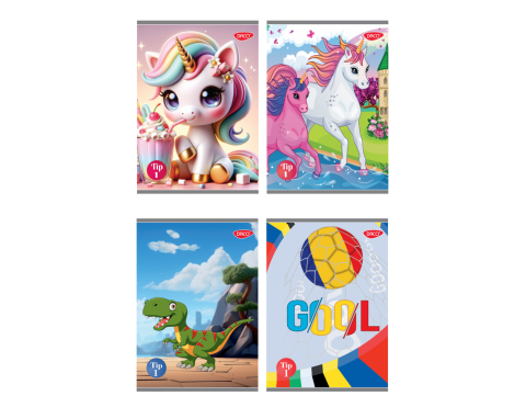 Caiete - Caiet A5 TIP 1 36 file coperta carton DACO CT5361