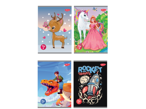 Caiete - Caiet A5 TIP 2 36 file coperta carton DACO CT5362