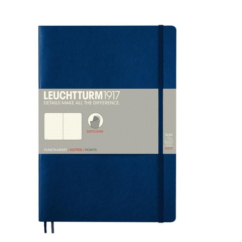 Rechizite Școlare - Caiet B5 DR Albastru Navy Cop. Flexibila Leuchtturm