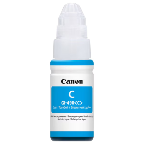Flacoane Cerneală - Canon GI-490 C, Flacon Original Cerneala Cyan