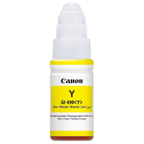 Flacoane Cerneală - Canon GI-490 Y, Flacon Original Cerneala Yellow