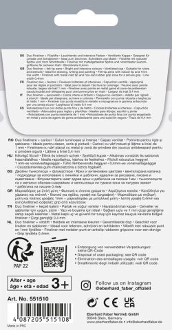 CARIOCI 10 CULORI 2 CAPETE (CARIOCA+LINER) EBERHARD FABER [1]