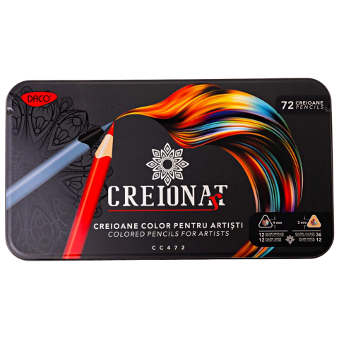 Creioane Colorate - Creion color 72 culori Creionat DACO CC472