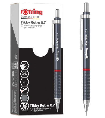 Creion Mecanic 0.7mm Tikky 3 Retro Rotring Gri [5]