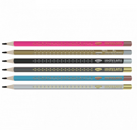 Creioane Mecanice / Mine - Creion Grafit HB cu Design Elegant – Corp Triunghiular, Lemn Rezistent, Diverse Culori