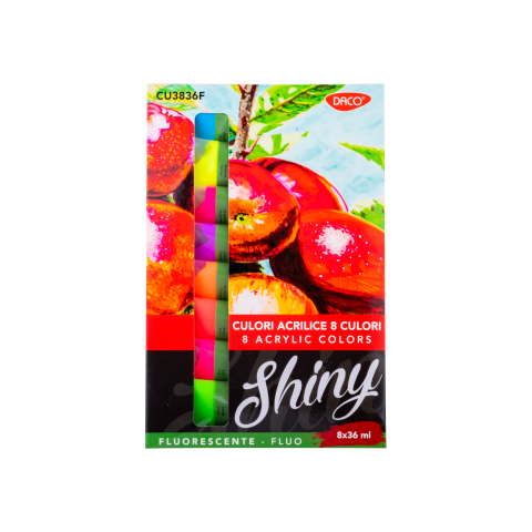 Accesorii pentru Pictură - Culori acril fluorescente 8 culori 36 ml DACO