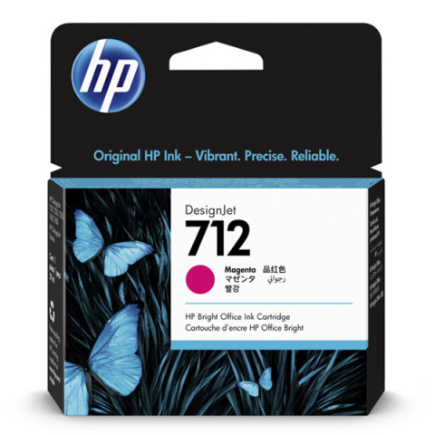 Flacoane Cerneală - HP 3ED68A Cartus cerneala magenta ORIGINAL HP 712