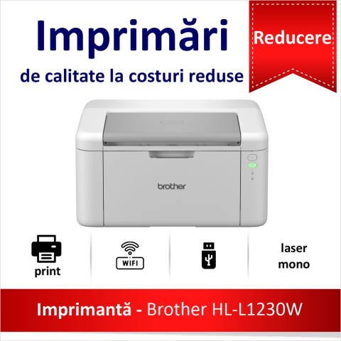 Laser - Brother HL-L1230W, Imprimantă Laser Mono