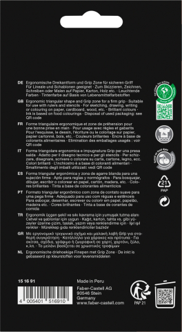 LINER 0.4MM SET 10 OFFICE A,N,R,V GRIP FABER-CASTELL [1]